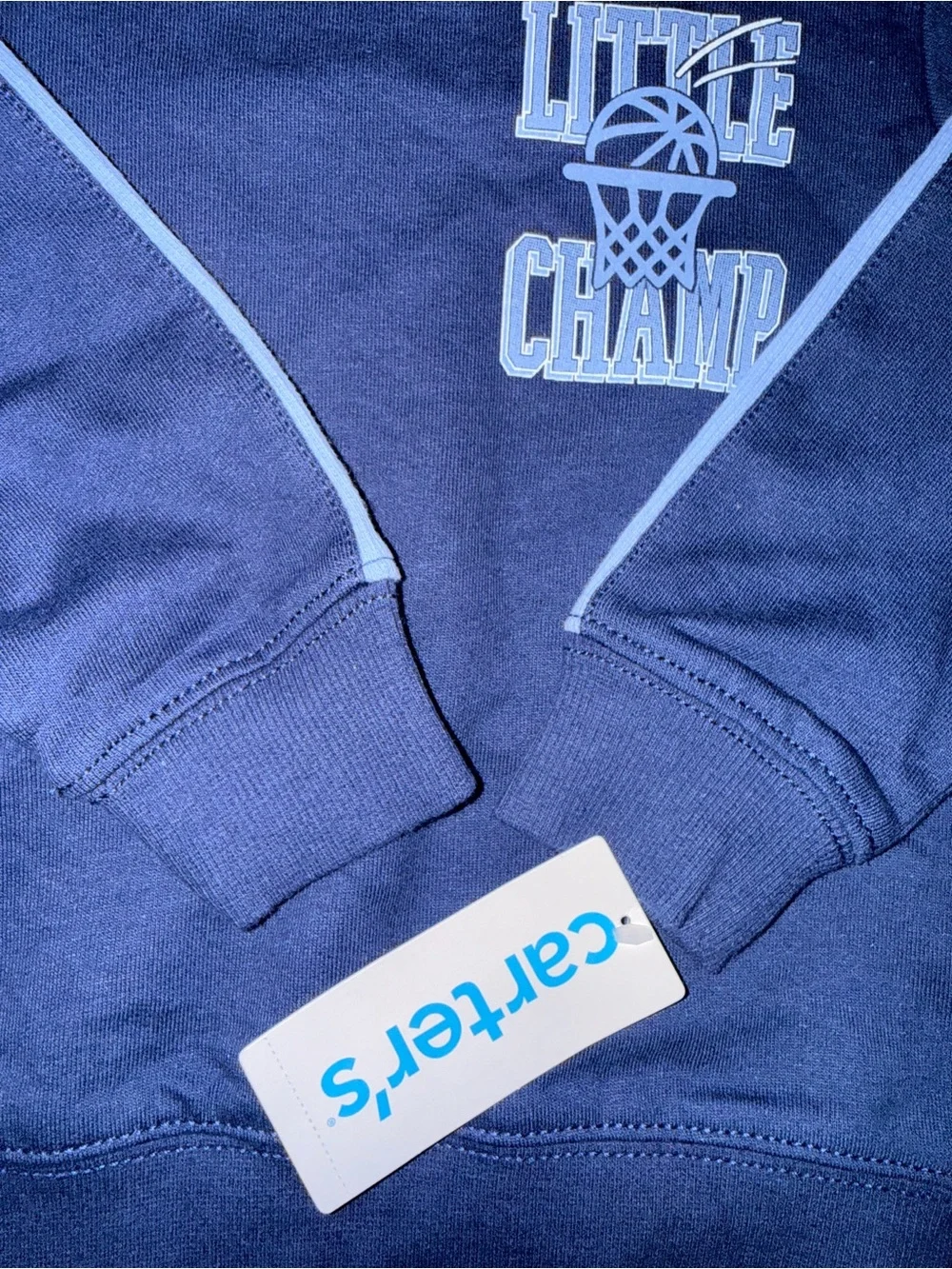 Carter’s Navy & Light Blue Little Champ Sweatshirt and Jogger Set